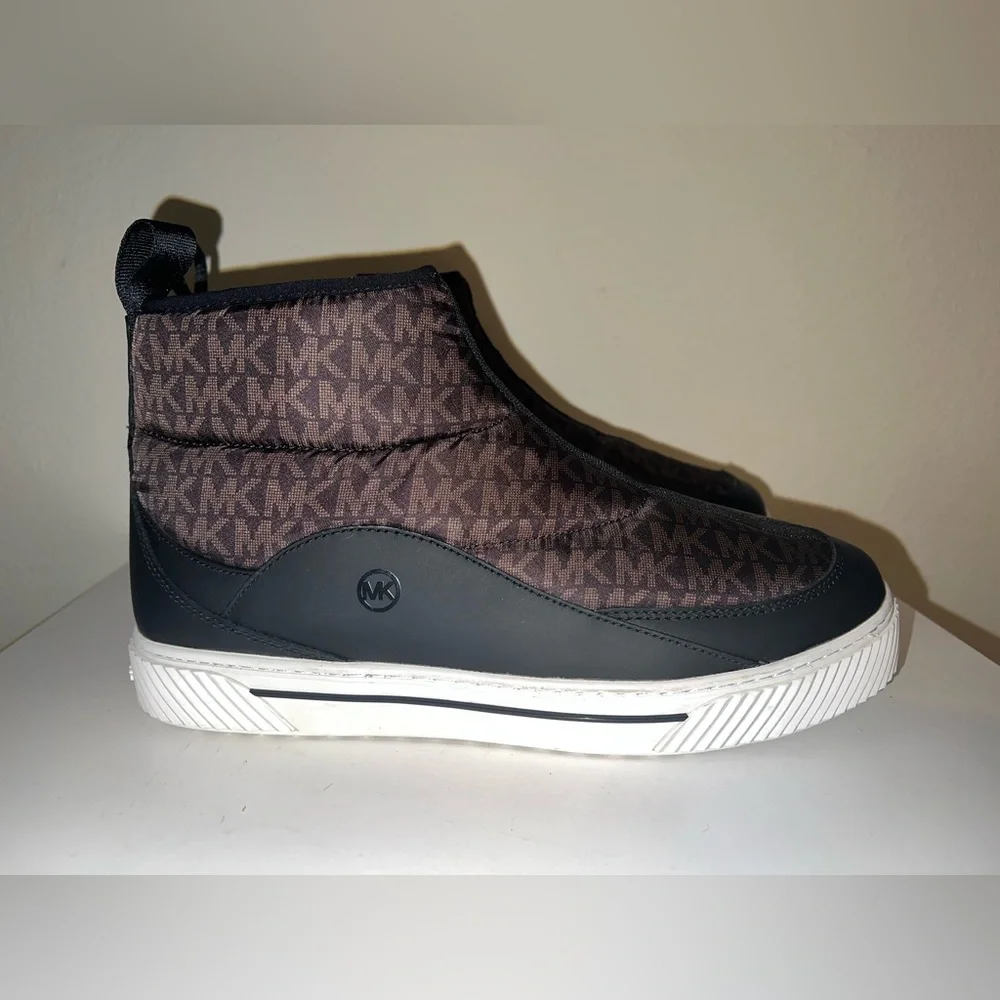 Men’s MICHAEL KORS Baxter Logo Quilted Nylon Sneaker Boots Shoes Sz 8.5 - Picture 5 of 14